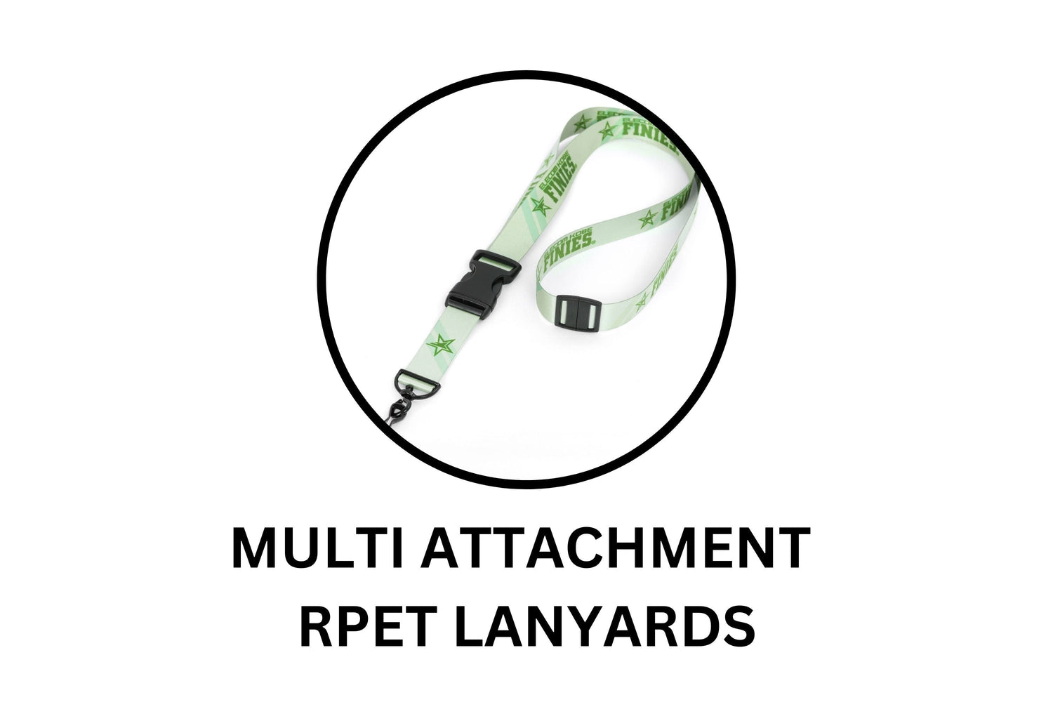 Multi-Attachment RPET Lanyards