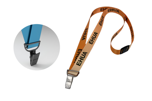 3/4" "NO FLIP" Full Color RPET Lanyard with Fixed Bull Dog Clip & Safety Breakaway