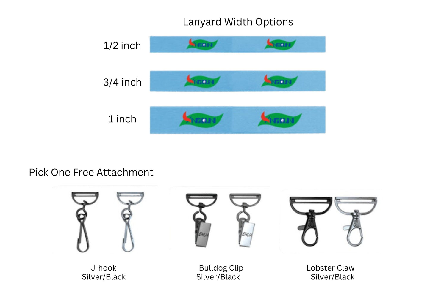 1" Full Color RPET Double Ended Lanyard with Choice of Attachment